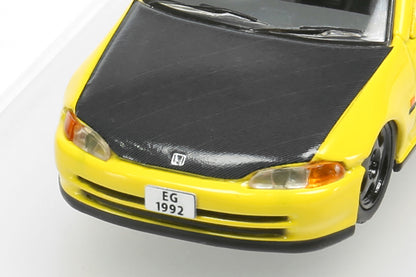 INNO64 HONDA CIVIC FERIO EG9 YELLOW with Customizable Stickers and 1 set of wheel - HONG KONG SPECIAL EDITION