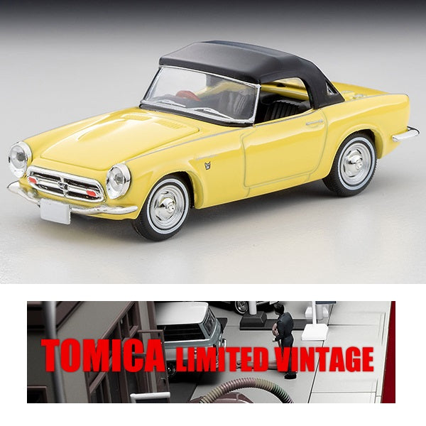TOMYTEC Tomica Limited Vintage 1/64 Honda S800 Closed Top (Yellow) LV-200b