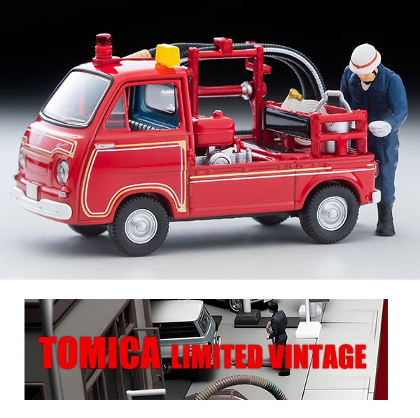 TOMYTEC TLV 1/64 Subaru Sambar Pump Fire Engine (with figure) LV-68c