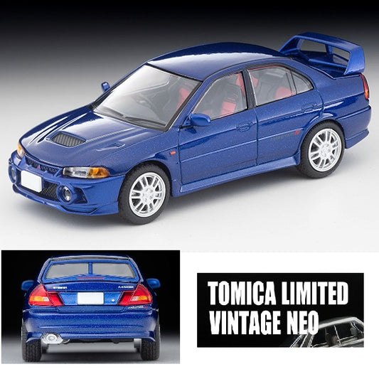 TOMYTEC TLVN 1/64 Mitsubishi Lancer GSR Evolution IV (Navy Blue) LV-N186e