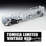 TOMYTEC Tomica Limited Vintage NEO 1/64 Isuzu 810EX Car Transporter (Silver) (Antico ASZ022 Vehicle Transport Trailer) LV-N225b