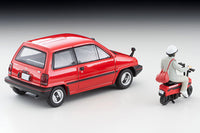 TOMYTEC Tomica Limited Vintage Neo 1/64 Honda City R Red with MOTOCOMPOwith rider figure 1981 LV-N272a