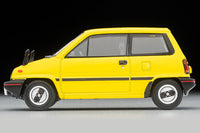 TOMYTEC Tomica Limited Vintage Neo 1/64 Honda City R Yellow with MOTOCOMPOwith rider figure 1981 LV-N272b