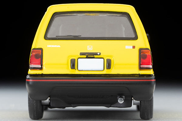 TOMYTEC Tomica Limited Vintage Neo 1/64 Honda City R Yellow with MOTOCOMPOwith rider figure 1981 LV-N272b