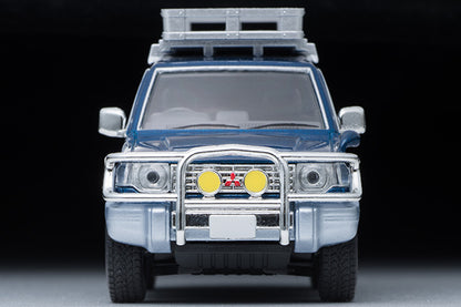 Tomytec Tomica Limited Vintage Neo 1/64 Mitsubishi Pajero Midroof Wide VR with Optional Parts 1994 Blue/Silver LV-N206a