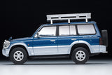 Tomytec Tomica Limited Vintage Neo 1/64 Mitsubishi Pajero Midroof Wide VR with Optional Parts 1994 Blue/Silver LV-N206a