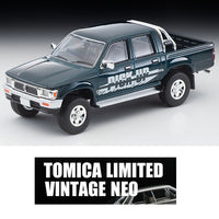 TOMYTEC Tomica Limited Vintage Neo 1/64 Toyota Hilux 4WD Double Cab SSR-X Option Equipped Vehicle (Green) 1995 Model LV-N255b