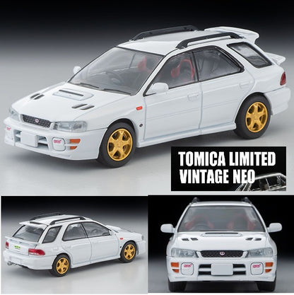 TOMYTEC Tomica Limited Vintage Neo 1/64 Subaru Impreza Pure Sports Wagon WRX STi Version V (WHITE) 1998 LV-N281a