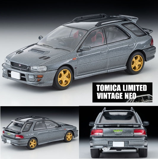 TOMYTEC Tomica Limited Vintage Neo 1/64 Subaru Impreza Pure Sports Wagon WRX STi Version V (Gray) 1998 LV-N281b