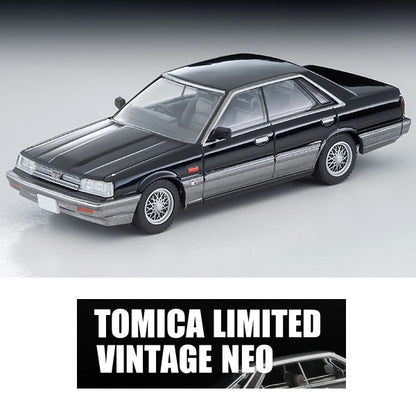 TOMYTEC Tomica Limited Vintage Neo 1/64 NISSAN SKYLINE 4 DOOR HT GTS TWINCAM 24V (BLACK/SILVER) 1986 LV-N282b