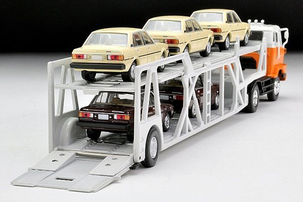 Tomica Limited Vintage 1/64 Hino HE366 Tractor + Antico ASZ022 Car Transporter LV-N89d