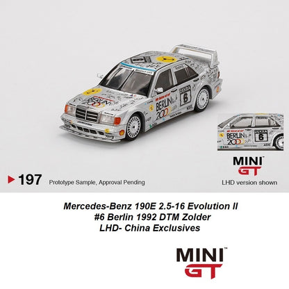 MINI GT 1/64 Mercedes-Benz 190E 2.5-16 Evolution II #6Berlin 1992 DTM Zolder LHD- China Exclusives MGT00197-L