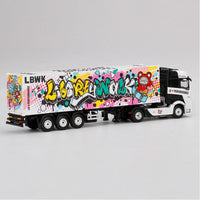 MINI GT 1/64 Mercedes-Benz Actros With 40 Ft Container "LBWK" Kuma Graffiti RHD MGT00333-R