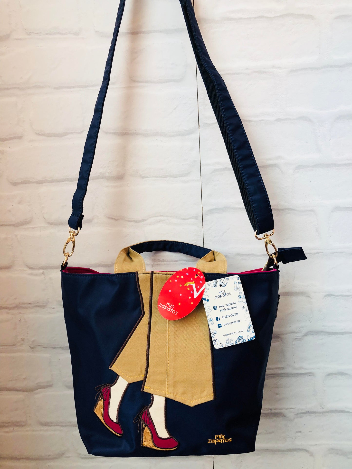 mis zapatos Nylon Tote - Navy