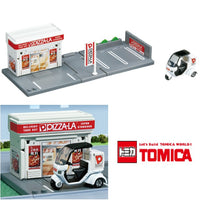 TOMICA WORLD Tomica Town Pizarra (with Tomica Pizza-La Delivery Bike)