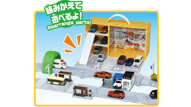 TOMICA WORLD Shopping mall with road