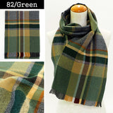 Lune Jumelle Plaid Scarf - Green QC828523-82 Made in France
