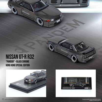 INNO64 1/64 NISSAN SKYLINE GTR R32 PANDEM Black Chrome