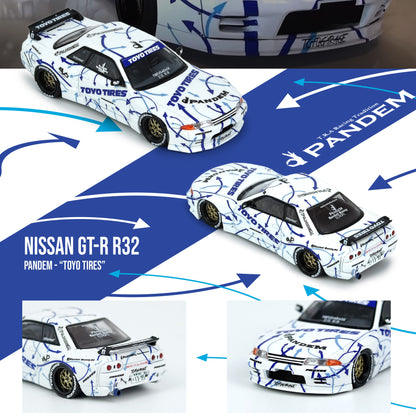 INNO64 1/64 NISSAN SKYLINE GTR R32 ROCKET BUNNY PANDEM TOYO TIRES IN64-R32-TT