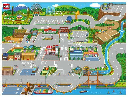 TOMICA Outing Leisure Map 120cm x 90cm 4904810808985