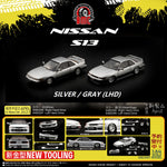 BM Creations 1/64 Nissan Silvia S13 / 200SX Silver/Gray LHD 64B0299