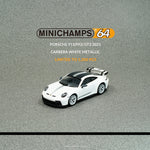 MINICHAMPS64 1/64 PORSCHE 911 GT3 (992) 2021 - CARRERA WHITE METALLIC Limited to 1,200 PCS 643061009