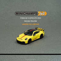 MINICHAMPS64 1/64 PORSCHE 911 GT3 (992) 2021 - Racing Yellow  Limited to 1,200 PCS 643061006
