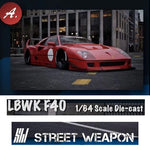 PREORDER Street Weapon 1/64 LBWK F40 Red (Approx. Release Date : JUNE 2023 subject to manufacturer's final decision)