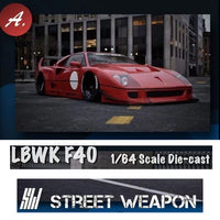 PREORDER Street Weapon 1/64 LBWK F40 Red (Approx. Release Date : JUNE 2023 subject to manufacturer's final decision)