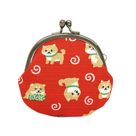 Shiba Coin Purse "wa fu bi yori" Red
