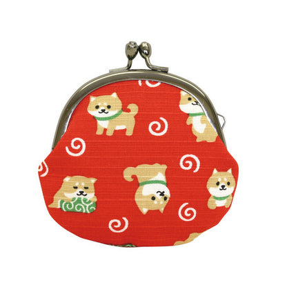 Shiba Coin Purse "wa fu bi yori" Red