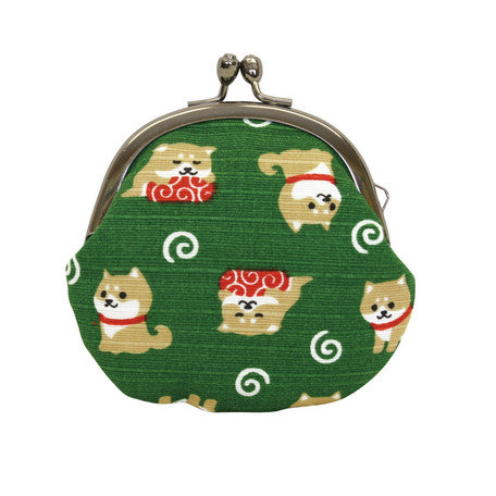 Shiba Coin Purse "wa fu bi yori" Green