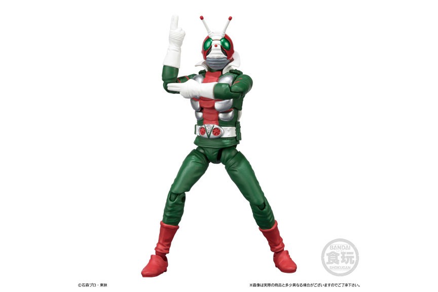 SHODO-X Kamen Rider 7 - Kamen Rider V3 + Hurricane (A Side and B Side) Complete Set