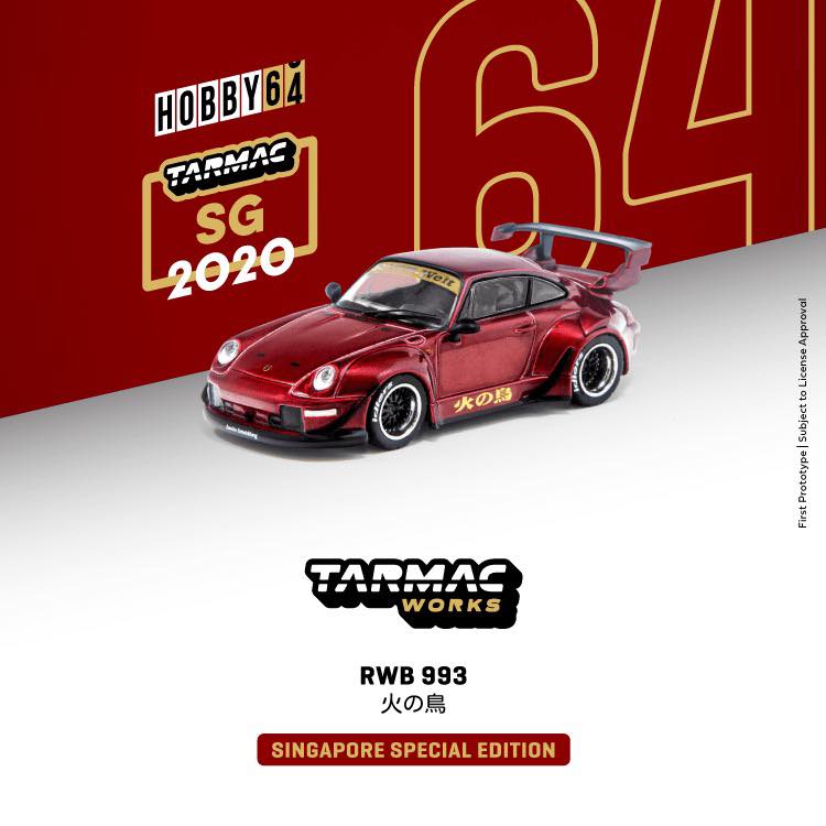 Tarmac Works 1/64 RWB 993 火の鳥 Firebird Singapore Special