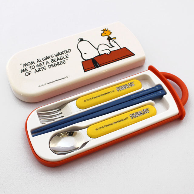 Skater SNOOPY Cutlery Set with case