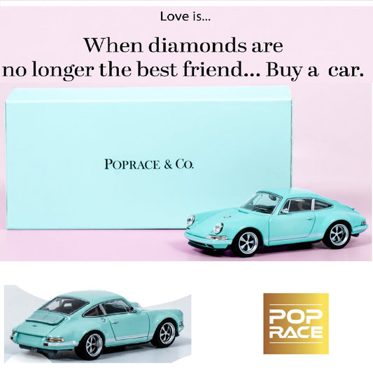 POPRACE 1/64 Singer 911 (964) Tiffany Blue PR64-SGR-BLU