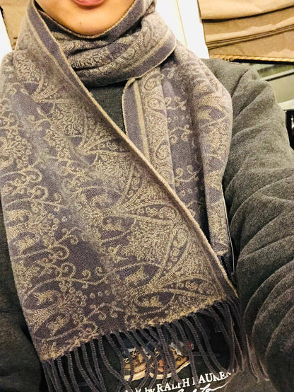 Lune Jumelle Paisley Scarf Lavender WP728301-54