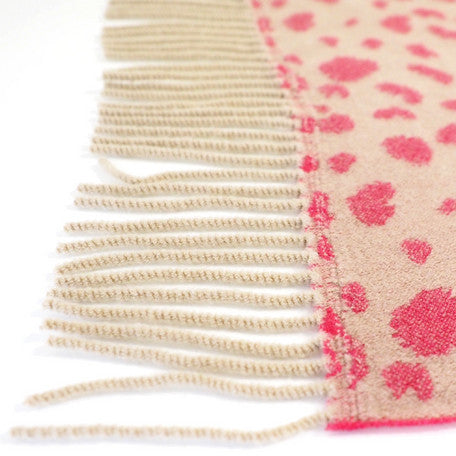 Lune Jumelle Leopard Pattern Scarf Pink WP828009-45